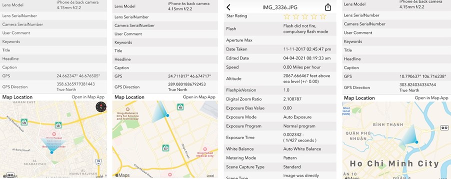 Fig 2 – EXIF Data 